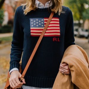 Ralph Lauren Womens Flag Sweater